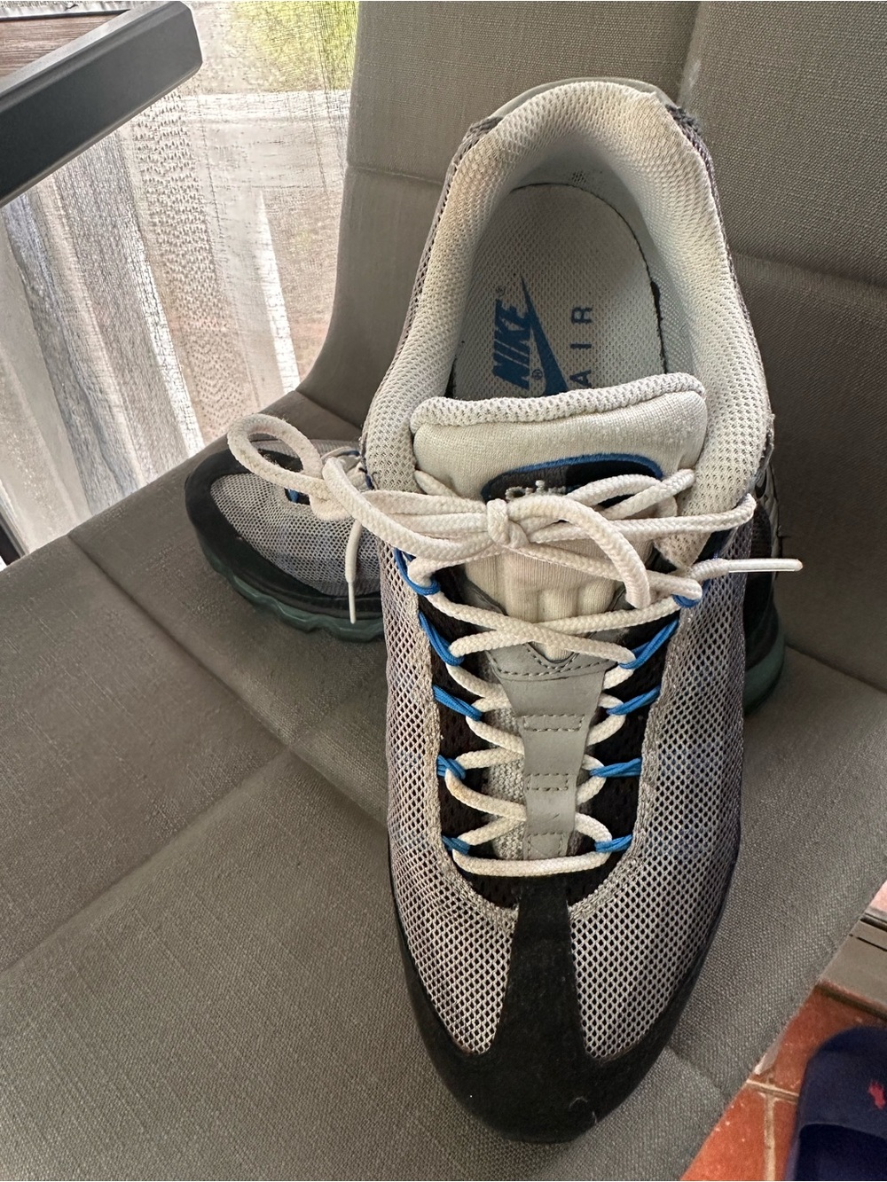 Nike Women’s Gray, Black and Blue Athletic Sneakers